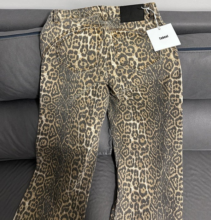 Pantalone Jeans leopardato NEW