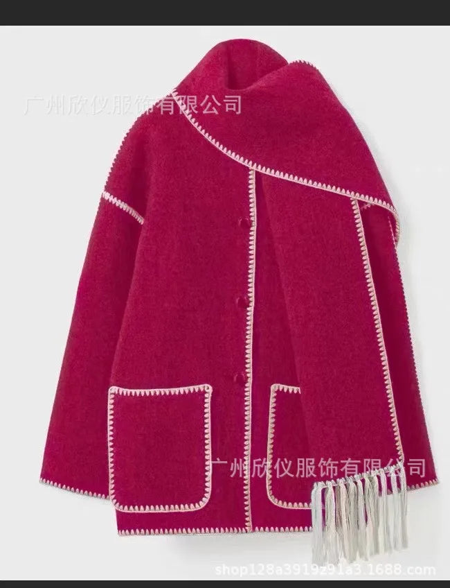 Cappotto con sciarpa Casual